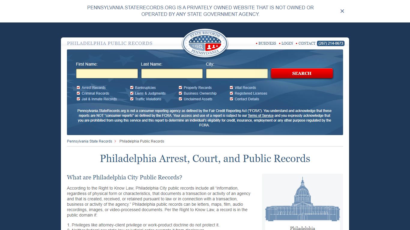 Philadelphia Arrest and Public Records | Pennsylvania ...